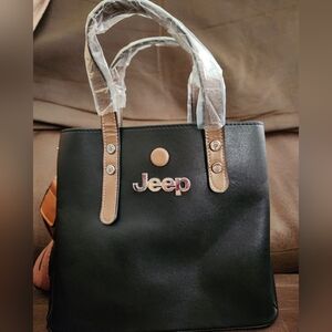 New Jeep Black and Tan Women's Bag